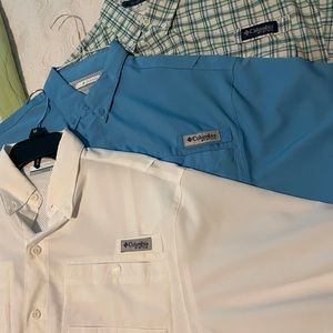 3 men’s Columbia fishing shirts.  $25 for all.